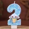 Numbers Birthday Candles Cake Party Handmade Numbers Candles Blue