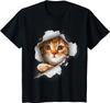 Cat Shirt, Orange Cat Kittie Torn Cloth Kittie Design T-shirt