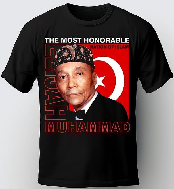 РУБАШКА ЭЛАЙДЖИ МУХАММАДА. РУБАШКА ЛУИСА ФАРРАХАНА. Футболка с историей чернокожих. МАЛКОЛЬМ ИКС. Футболка Unisex XL