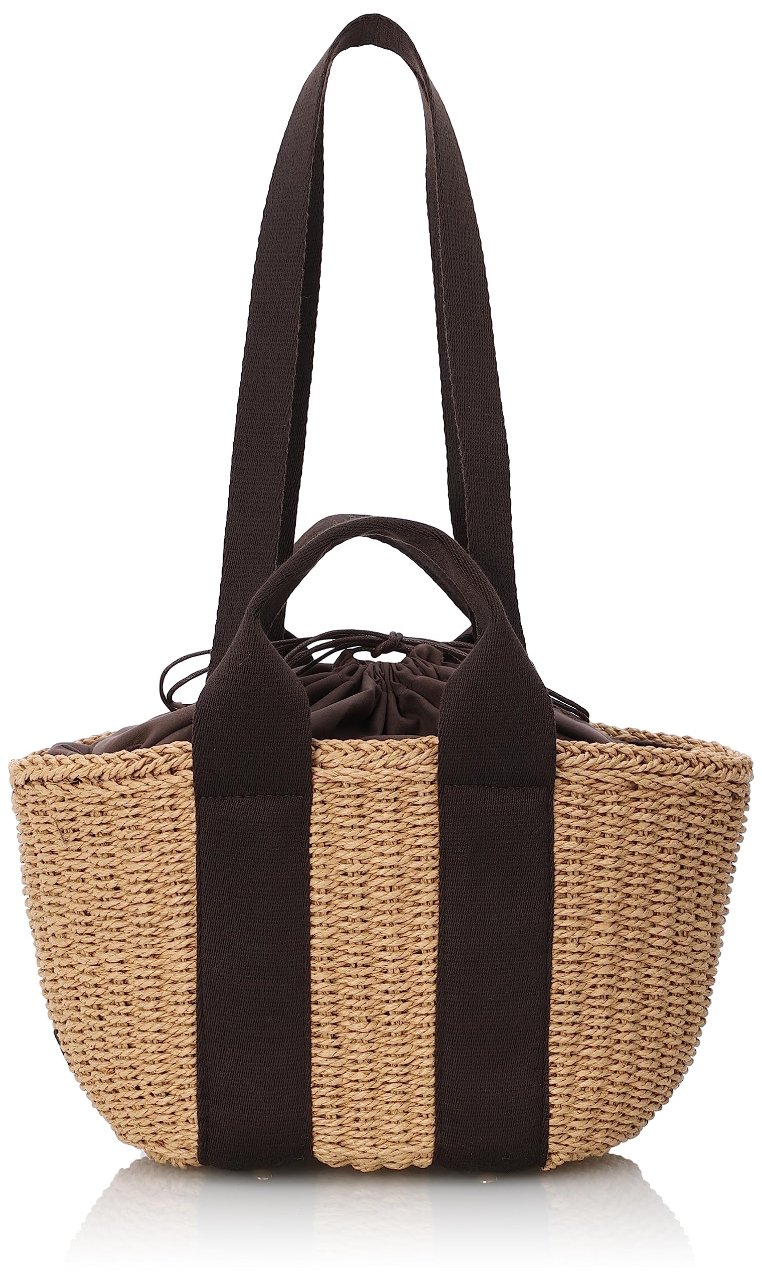 

Сумка-корзина Сумка-корзина с двойной ручкой для женщин MV39 Шоколадный [Maison Vert] [Бумажный материал, много отделений] (20)