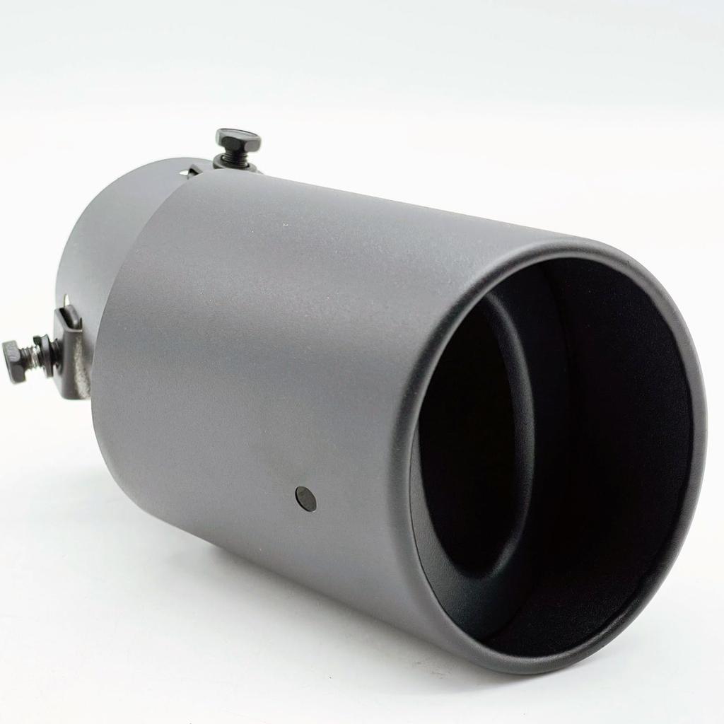 LEXOR Muffler Cutter, Single, Downward, Tune, General, Flip-up, Matte Black, Mini Car, Stainless Steel, Large Diameter, Aero Parts, Dress Up