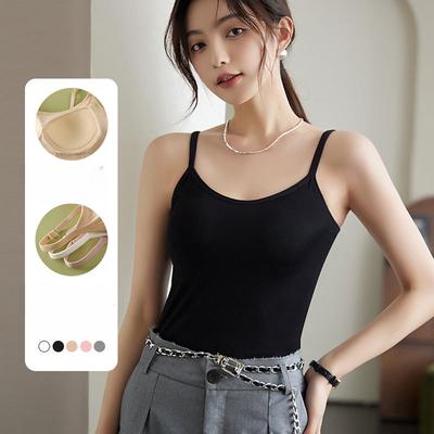 Halter Tops Sleeveless Tops with Chest Pads for Spring and Summer