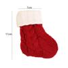 3pcs Cartoon Knitted Christmas Stockings Red Candy Gift Bags  New Year Decor