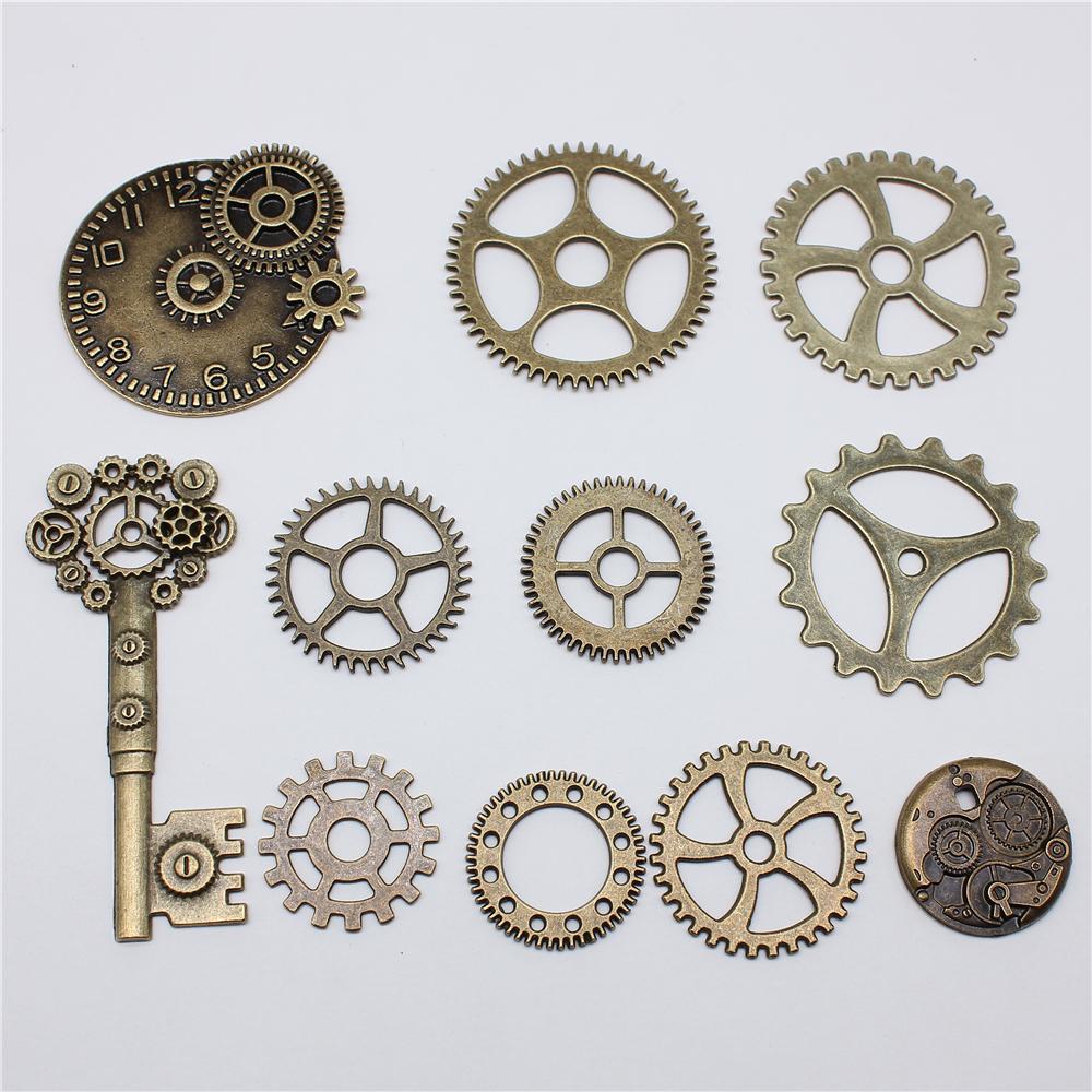 10pcs Big Size Alloy Charm Mechanical Steampunk Cogs & Gears Diy Accessories For DIY Jewelry Making