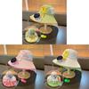 Sunflower Kids Sun Hat With Solar Fan And Whistle For Summer Sun Protection