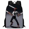 Printed Two-Dimensional Chainsaw Man Schoolbag, Primary School Student Cartoon Chaaw Man Backpack