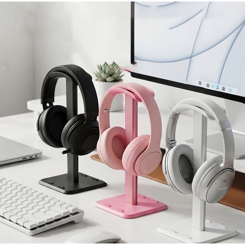 Universal Headset Holder Stand 1pc Soft Support E-sports Headphone Hanger for Desktop Earphone Sturdy Aluminum Alloy Base