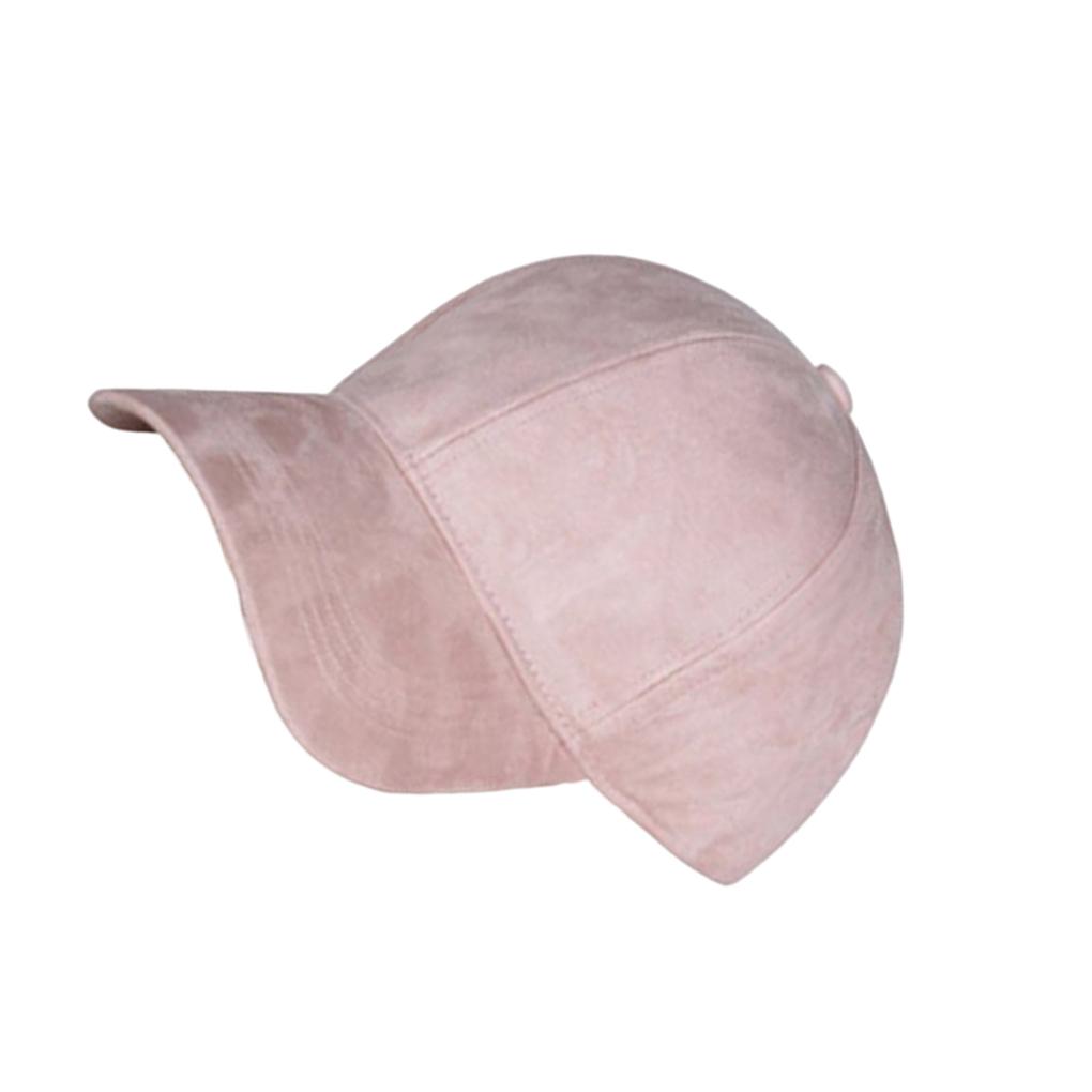 Unisex Adjustable Suede Baseball Cap Hat Solid Color Outdoor Sports Sun Hats