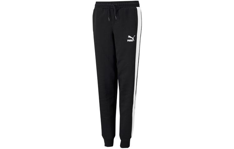 Kids PUMA Knitted Sweatpants ESSENTIALS Pantalon De Survêtement Iconic T7 Enfant Et Adolescent Black 530118-01 128