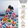 1pc Colorful Hearts Blanket Warm, Cozy, And Soft, Suitable for Sofas, Beds, Cars, And Office Use.Perfect for Camping And Travel, Making It a Great Gif
