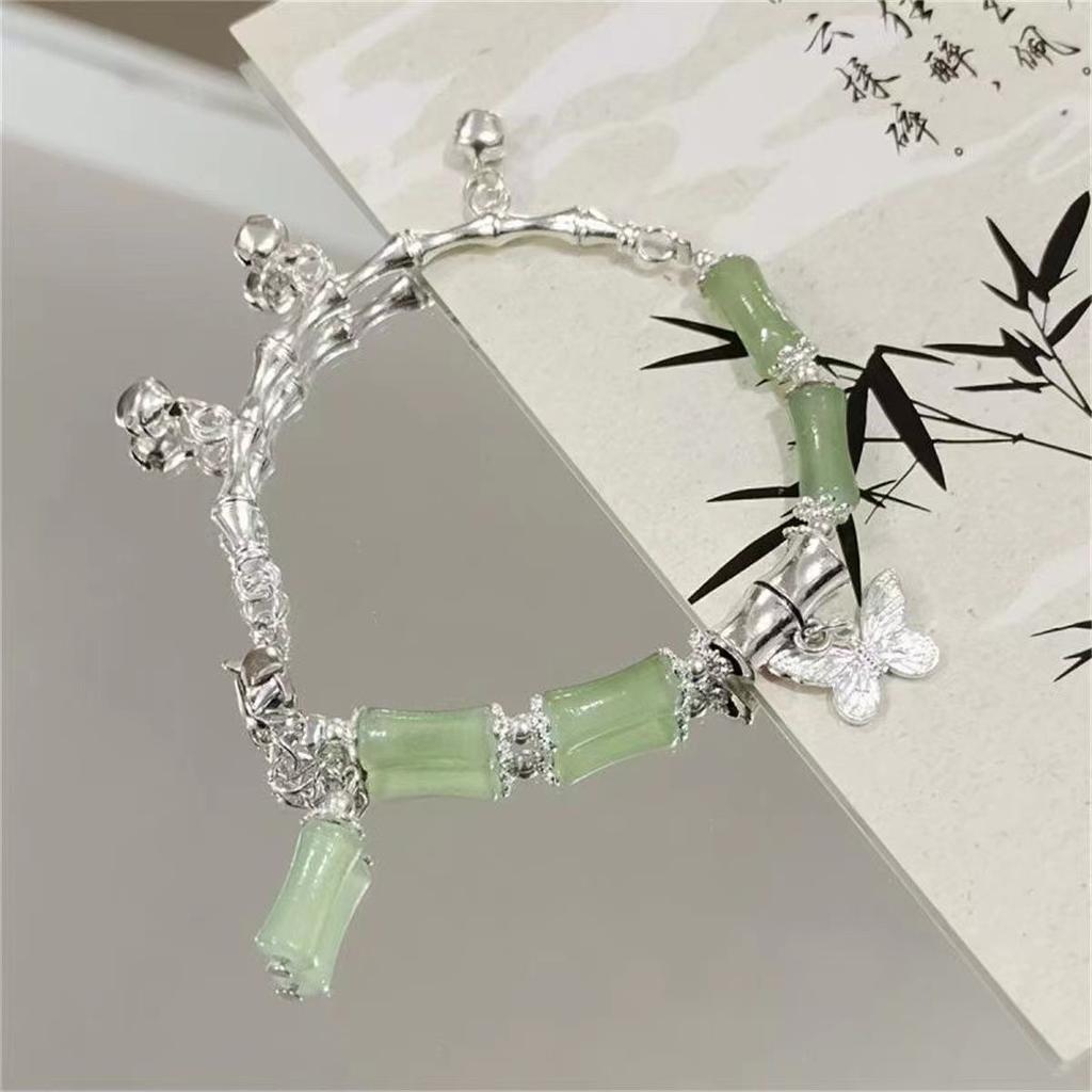 Bamboo Bracelet Niche Design Step by Step Bell Ink Wind Butterfly Bracelet