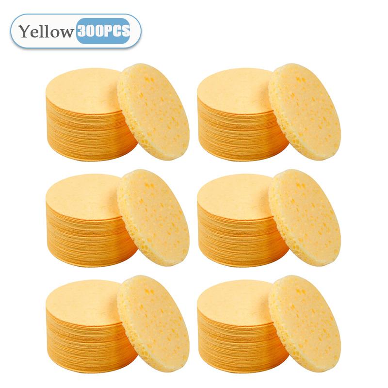50-400PCS Compressed Facial Sponges Round Cellulose Facial Sponges Natural Cosmetic Spa Sponges Face Cleansing Massage