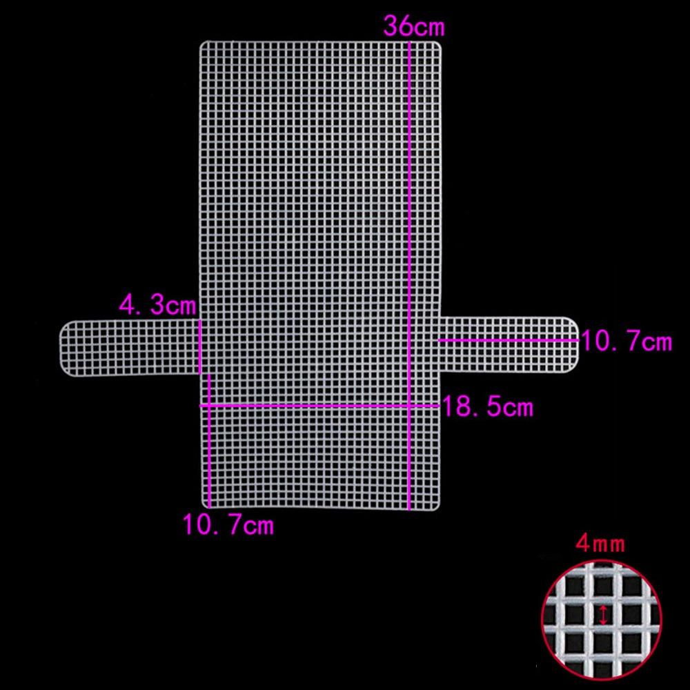 Plastic Weaving Plastic Mesh Cloth Handmade Craft Bags Making Grid Hook White Knitting Crochet Bags Plate Bag Accessories