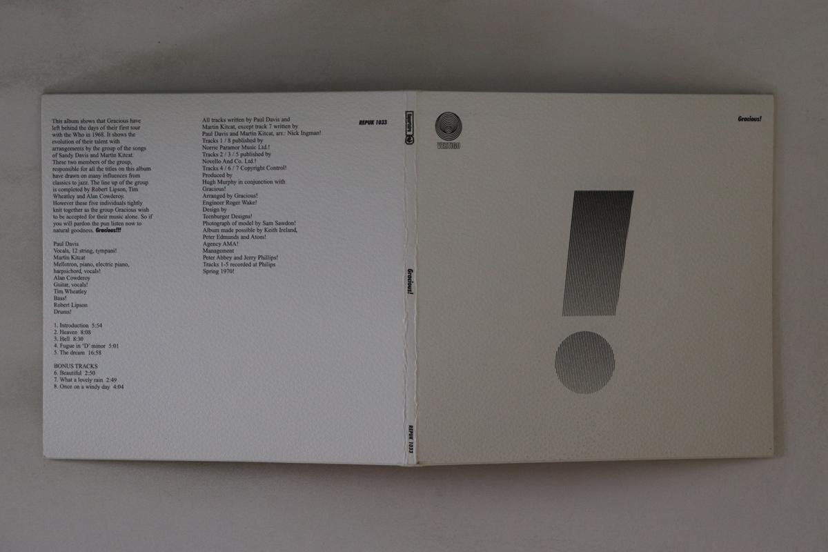 

CD GRACIOUS Gracious REPUK1033 REPERTOIRE REC 2004 UK Rock Used