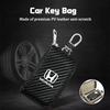 Carbon Fibre leather Car Key Bag Men's Storage Case For Honda Civic Fit Jazz Accord Pilot CRV OdysseyK Passport City Shuttle HRV