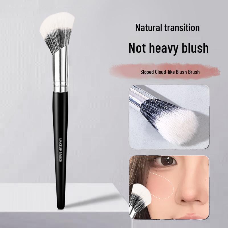 GECOMO Angled Blush Brush for Contouring, Highlighting, and Even Coloring