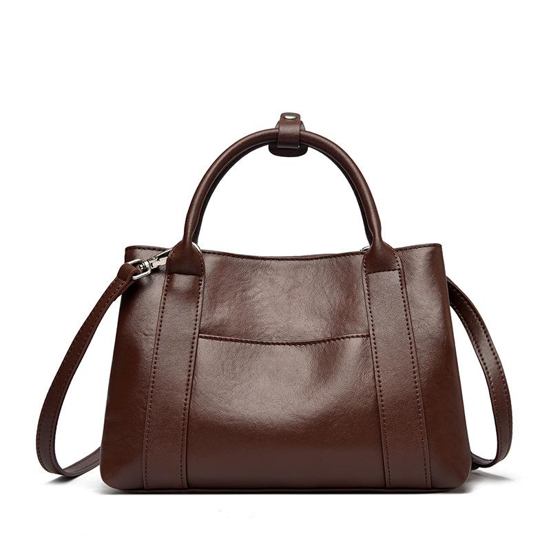 Bags Women's Bags Commuter Large-capacity Tote Bags Women's First-layer Cowhide Shoulder Bags Retro Handbags
