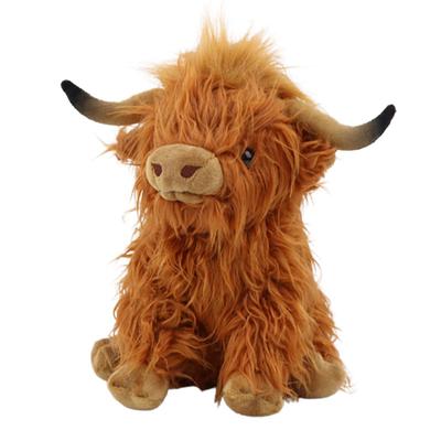 25cm Simulazione Highland Cow Peluche Bambola Animale Morbido Peluche Highland Cow Peluche Giocattolo Kawaii Bambini Bambino Regalo Giocattolo Casa Camera Decorazione