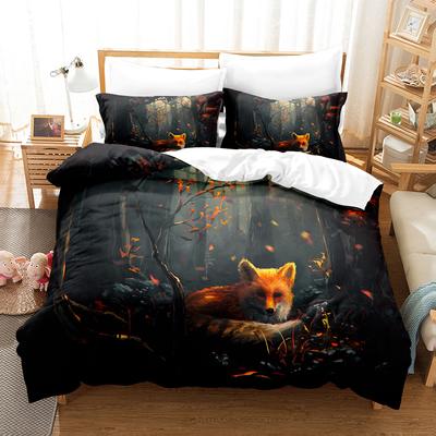 3D The Fox Bedding Sets Duvet Cover Set With Pillowcase Twin Full Queen King Bedclothes Bed Linen