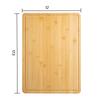 Non-Slip Bamboo Cutting Board with Juice Groove Durable Eco-Friendly Kitchen Prep Board Easy to Clean with Built-In Handles