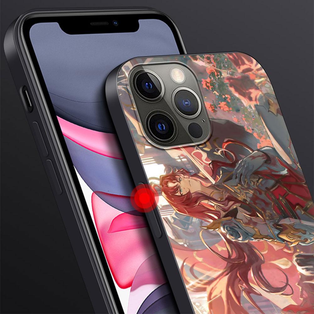 Etui Argenti Honkai Star Rail na Apple iPhone 11 14 13 Mini 15 Plus X XS 12 Pro Max XR Silikonowe Czarne Miękkie Pokrowiec na Telefon