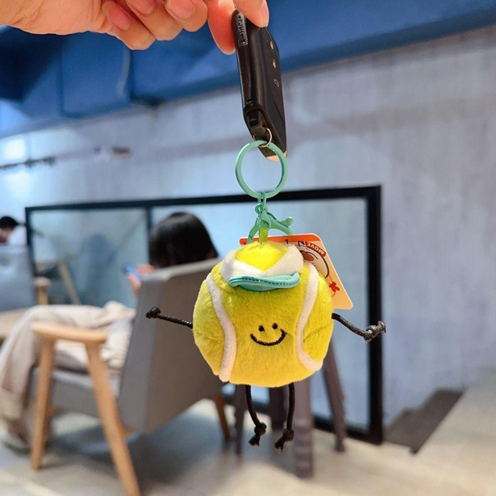 Pingente de Chave Fofo Série Esportiva Tênis Basquete Pingente de Bolsa Chaveiro de Desenho Animado Baseball Chaveiro