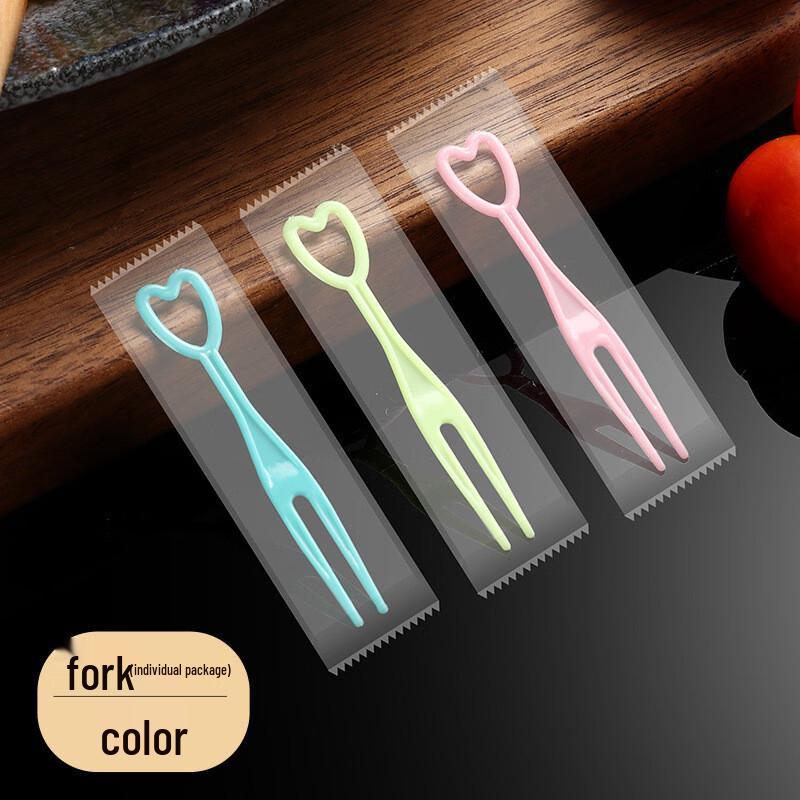 ZISIZ Individually Wrapped Disposable Fruit Forks