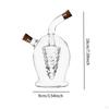 Oil and Vinegar Dispenser ,Glass Bottle, Cruet Bottle,2 In 1 for Kitchen Cooking