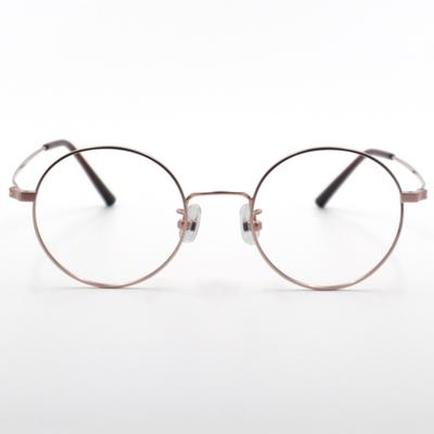 Aloeyewear [ALO BASIC] AL8201 1414G Runde roségoldene Metallbrille