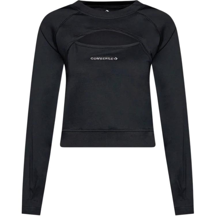 Converse Raglan Sleeve T Shirt Women s Black 10022960-A01 42/XL