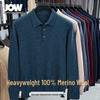 JOW Męski sweter polo ze 100% wełny merino