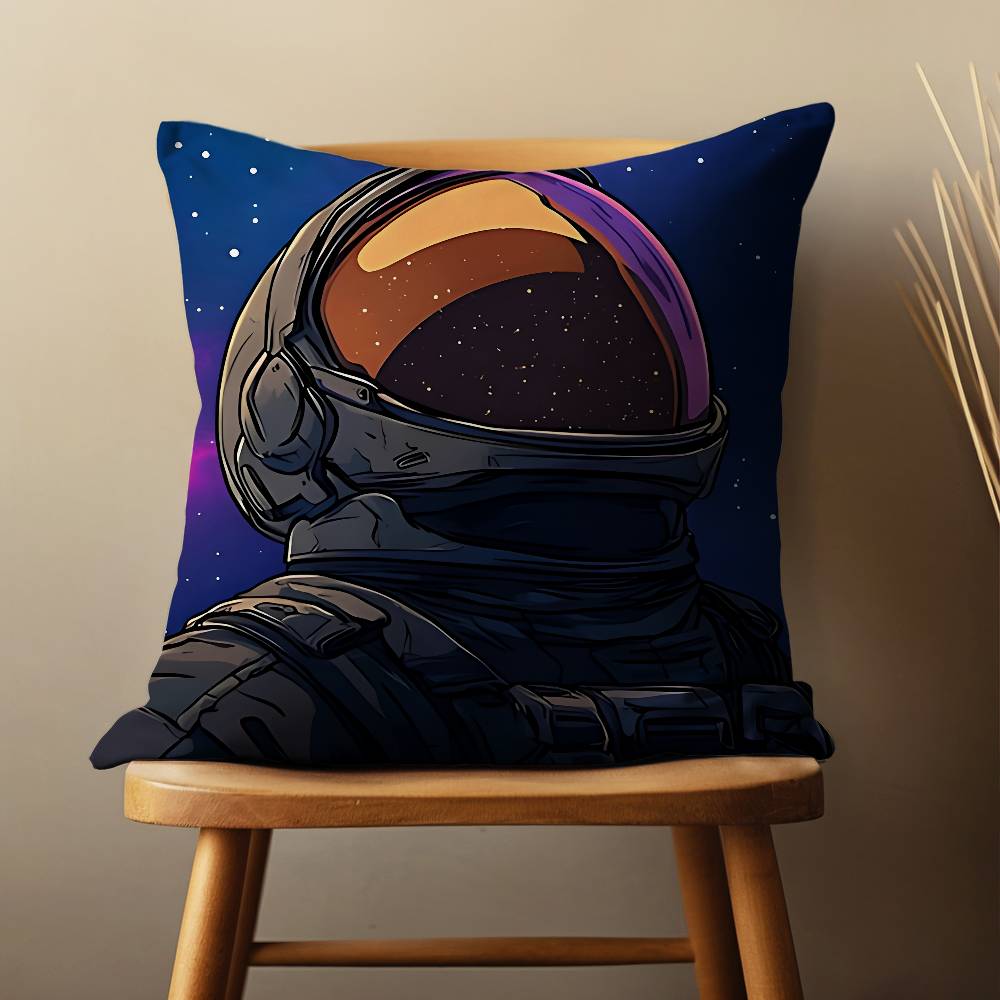 

Cartoon Cute Astronaut Throw Pillow Case Living Room Sofa Cushion Cover For Home Bedroom Decoration And Protector 30cmx30cm