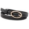 Slim Black Womens Belt Minimalist Versatile Dress Decor Jeans Korean Accessory