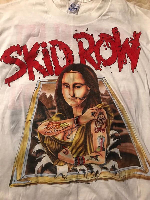 Skid Row 1989 Мона Лиза Youth Gone Wild Хлопковая Белая Унисекс Футболка Унисекс Футболка XL