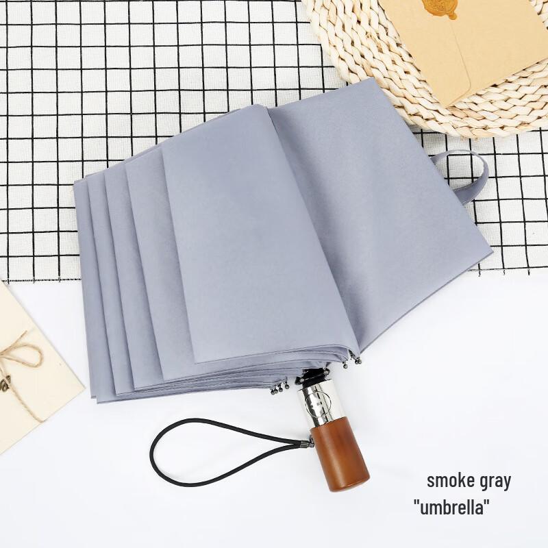 Nanjiao Automatic Vintage Wooden Handle Folding Umbrella