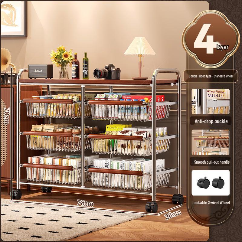 Chinese Style Multi-Layer Snack and Produce Trolley