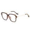 Retro TR Large Frame Flat Lenses Men's Anti-Blue Light Glasses