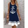 Summer Ladies 3D Printed Sleeveless Dress Fashion Versatile Trend Breathable Casual