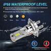 MAXGTRS 2X H7 LED with Fan 20000LM Super Bright Headlight Bulb with Fan Turbo Mini Design Automotive Headlamp 12V 110W