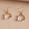 Silver Needle Bee Floral Earrings Korean Style Cute Bee Flower Ear Studs for Women