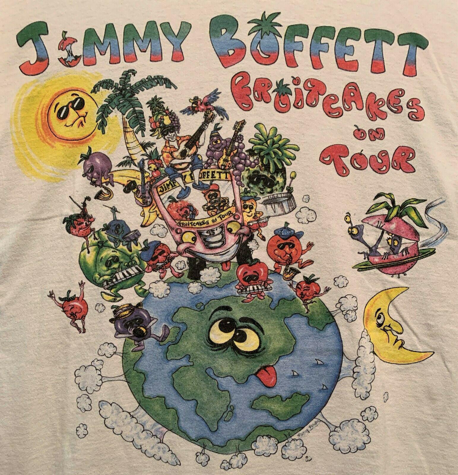 Jimmy Buffett Fruitcakes On Tour T-shirt Cotton Tee S