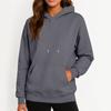 Women's Casual Fashion Sweatshirt Solid Color Hooded Sweatshirt