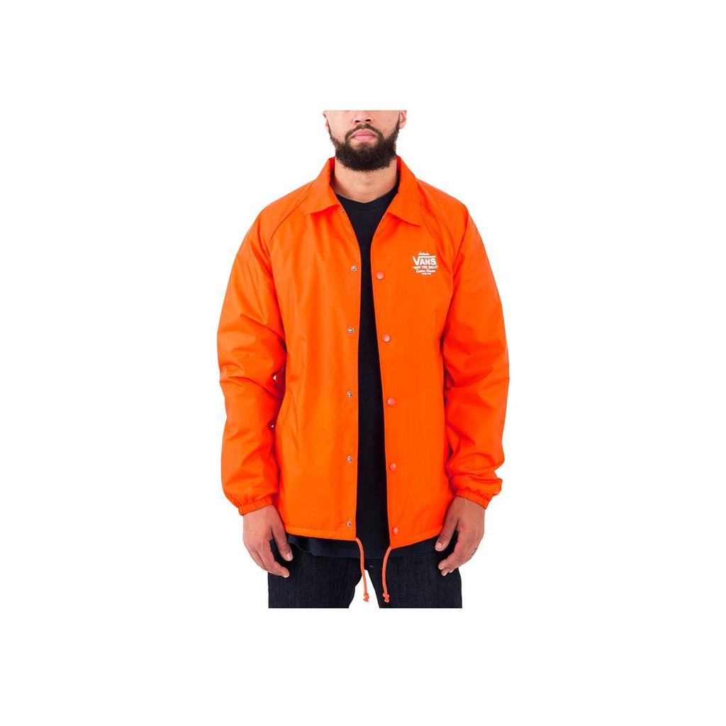 Vans Letter Logo Print Polo Loose Jacket Unisex Jacket Orange VN0002MUFLM