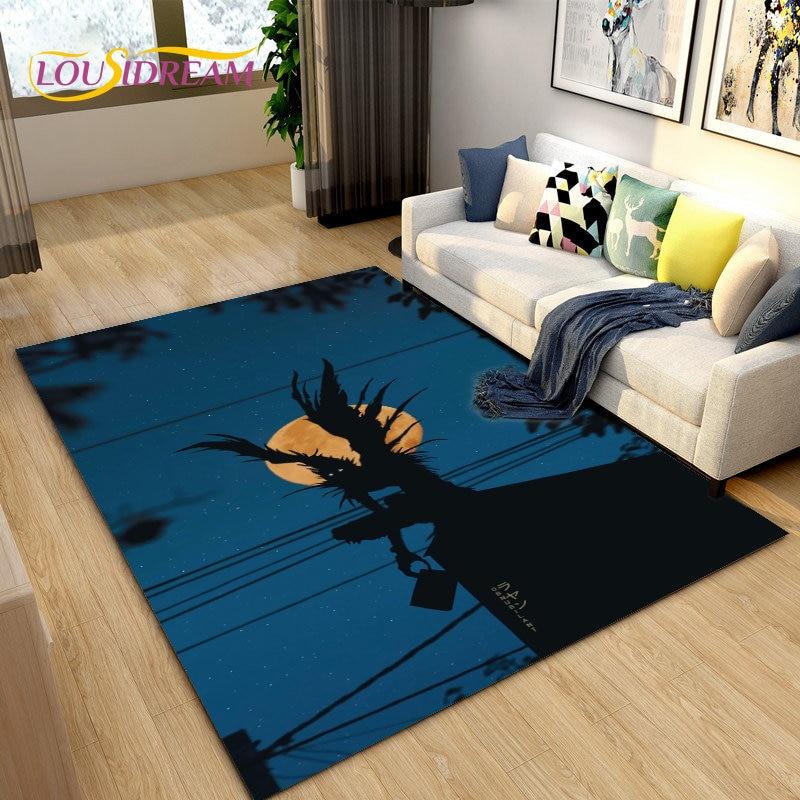 Anime Death Note Area Rug Large,Carpet Rug for Living Room Sofa Children's Room,Kitchen Bathroom Doormat Soft Non-slip Floor Mat
