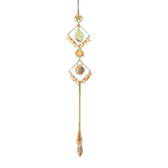 Crystal Sun Catchers for Windows, Colorful Healing Light Crystal Suncatcher, Glass Ball Prism Pendant, Decorative Wind Chimes, Indoor Outdoor Patio