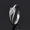 Women's Adjustable Water Drop Diamond Ring - Elegant and Versatile Design