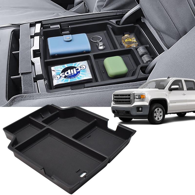 Sixthsmoy Center Console Organizer for 2014-2018 Chevy Silverado 1500 and GMC Sierra 1500 Armrest Storage Box Tray Accessories