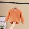 Children's Fall and Winter Knitted Pullover Sweater Long Sleeve Round Neck Tops