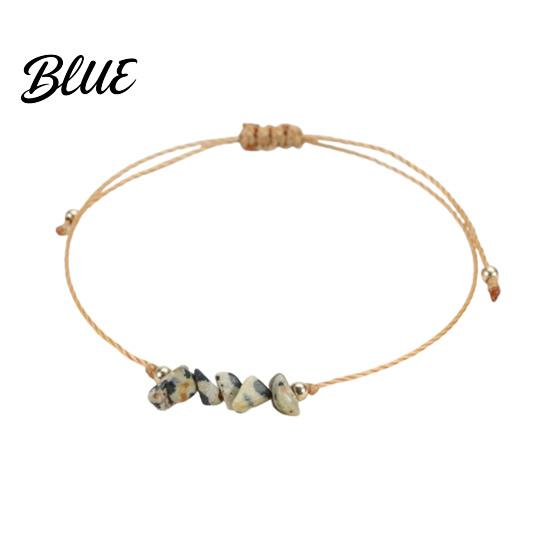 Vibrant Crystal Bracelet Gemstone Women Men Adjustable Braided Boho String