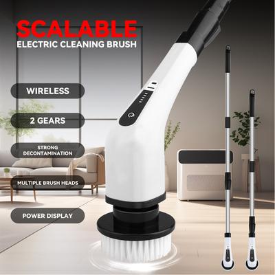 Electric  Scrubber Brush Handheld Rechargeable Cordless  Scrubber 25W Smart Low Noise with 1000mAh Battery for Bathroom